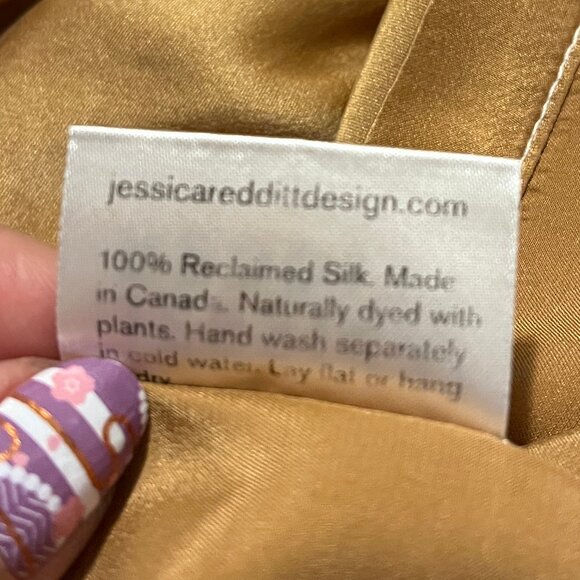 Silk wide leg pants, Vancouver-made by Jessaica Reddit, size variable - Picture 8 of 11